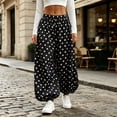 thumbnail image 1 of VBVC Women's High Waisted Polka Dot Pants , Baggy Lantern Harem Joggers For Women, S-2XL, 1 of 7