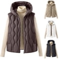 thumbnail image 1 of VBVC Women's Hooded Puffer Vest with Pockets , Waterproof Zip Up Sleeveless Jacket For Women, M-2XL, 1 of 10