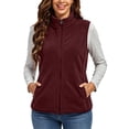 thumbnail image 1 of VBVC Women's Lightweight Fleece Vest with Pockets , Zip Up Warm Sleeveless Jacket For Women, XS-2XL, 1 of 7