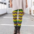 thumbnail image 1 of VBVC Women's Mardi Gras Leggings,Ladies Purple Green Yellow Yoga Pants,High Waisted Breathable Tights For Women,Multicolor,S-3XL, 1 of 9