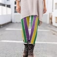 thumbnail image 1 of VBVC Women's Mardi Gras Leggings,Ladies Purple Green Yellow Yoga Pants,High Waisted Breathable Tights For Women,Multicolor,S-3XL, 1 of 9