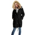 thumbnail image 1 of VBVC Women's Maternity 3 in 1 Puffer Coat with Baby Carrier Pouch,Thicken Windproof Quilted Jacket For Women,Black,Size M, 1 of 8