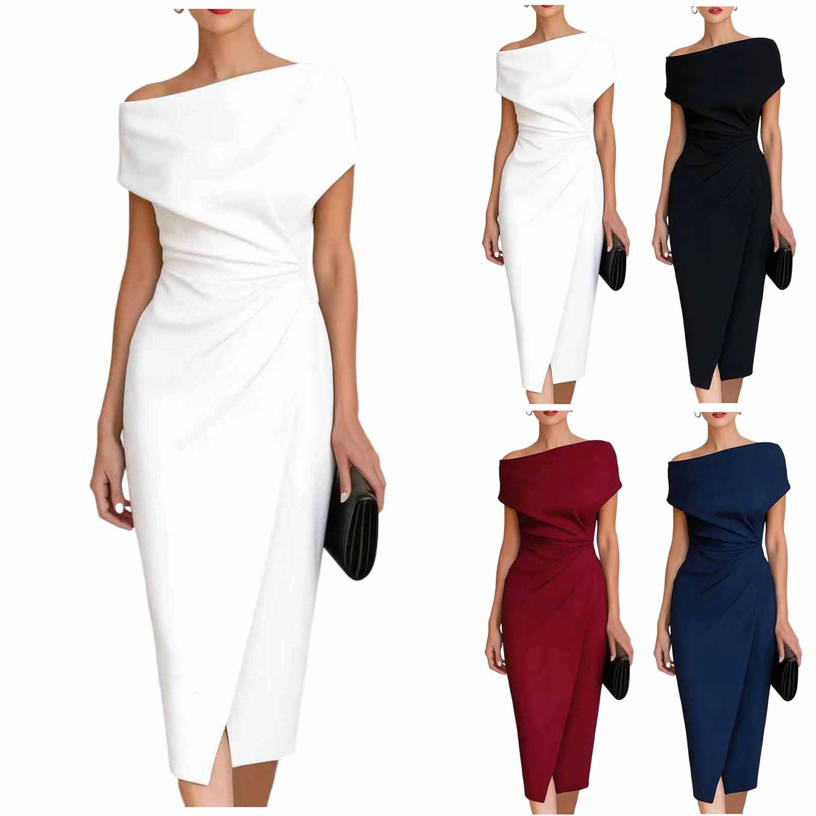 one shoulder split bodycon dress ASOS Design - One Shoulder Maxi Dress - Women - Polyester - M