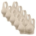 thumbnail image 1 of VBVC Women's Plus Size 5 Pack Seamless Yoga Bra,Ladies Breathable Supportive Underwear,Comfortable Everyday Active Lingerie For Women,Gray,Size XXL, 1 of 4