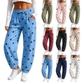 thumbnail image 1 of VBVC Women's Polka Dot Joggers with Pockets , High Waisted Drawstring Sweatpants For Women, S-2XL, 1 of 8