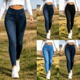 thumbnail image 1 of VBVC Women's Pull On Jeans with Pockets , Skinny Stretch Denim Pants For Women, S-XL, 1 of 7