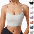 thumbnail image 1 of VBVC Women's Pull-On Sports Bra,Ladies Thin Strap Workout Bra,Yoga Gym Breathable Bralette For Women,Red,S-XL, 1 of 8