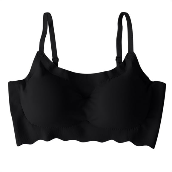 VBVC Women's Push Up Wireless Bra,Ladies Adjustable Straps Comfort Bralette,Breathable Padded Lingerie For Women,Black,Size XXL