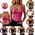 thumbnail image 1 of VBVC Women's Ribbed Racerback Tank Tops,Ladies Built In Bra Cropped Tops, Yoga Workout Blouses For Women,Hot Pink,S-2XL, 1 of 1