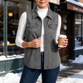 thumbnail image 1 of VBVC Women's Sleeveless Curved Hem Denim Vest , Button Down Jean Vest For Women, S-2XL, 1 of 8