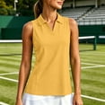 thumbnail image 1 of VBVC Women's Sleeveless Golf Collared Shirts , Ladies' Quick Dry Athletic Tennis Tops , V Neck Workout Tank Tops For Women,Yellow,S-3XL, 1 of 9