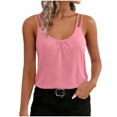 thumbnail image 1 of VBVC Women's Sleeveless Racerback Tank Top,Ladies Cotton Yoga Exercise Vest,Workout Curved Hem Cami For Women,Pink,Size M, 1 of 9