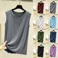 thumbnail image 1 of VBVC Women's Sleeveless Ruffle Hem Tank Top,Ladies Lightweight Breathable Tee,Summer Workout T-Shirt For Women,Wine,S-2XL, 1 of 6