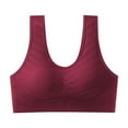 thumbnail image 1 of VBVC Women's Textured Seamless Wireless Bra,Ladies Full Coverage Bralette,Supportive Racerback Lingerie For Women,Red,Size M, 1 of 5