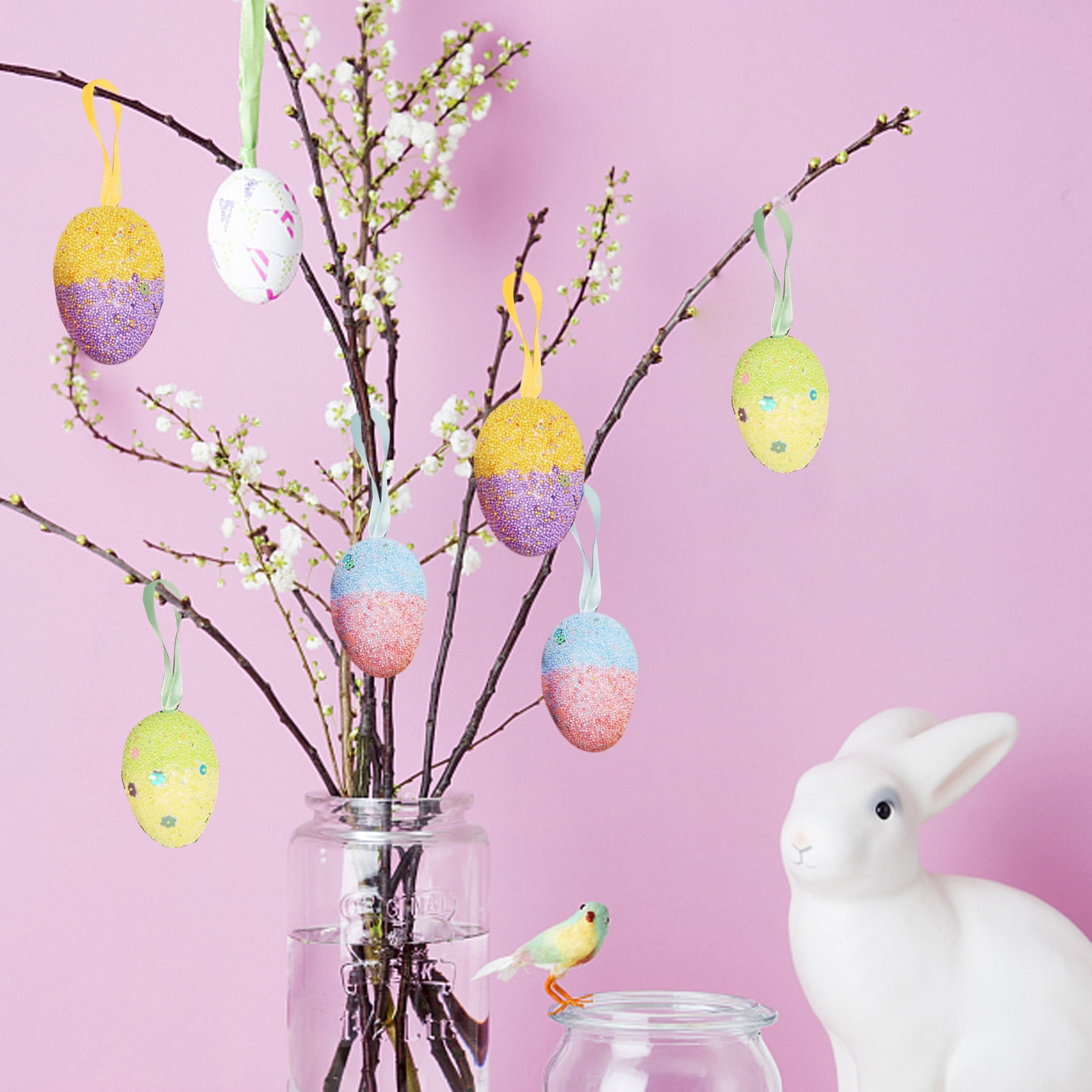 Decorations Pendant Easter DIY Decorative Easter Egg Wooden Pendant Easter Decor