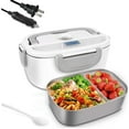 thumbnail image 1 of VBXOAE 3 in 1 Electric Lunch Box Portable Stainless Steel Heater with 2 Compartments Assurance Fast Heating for Home and Car Use Energy Saving Easy Clean, 1 of 9