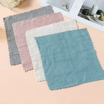 VBXOAE 4 Pack Microfiber Cleaning Wipes Multipurpose Absorbent Dish Cloths Drying Towels Stain Removal Pads for Kitchen Bathroom Countertops Glassware Dusting Surfaces Machine Washable Polyester