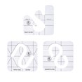 thumbnail image 1 of VBXOAE Acrylic Sewing Patchwork Ruler Set-3 Special-Shaped TemPlates for Quilting,5.51x5.51 Inch,Stable,with Ergonomic Grip,Perfect for Quilters & DIY Embroidery, 1 of 7