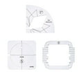 thumbnail image 1 of VBXOAE Acrylic Sewing Patchwork Ruler Set-3 Special-Shaped TemPlates for Quilting,5.51x5.51 Inch,Stable,with Ergonomic Grip,Perfect for Quilters & DIY Embroidery, 1 of 6