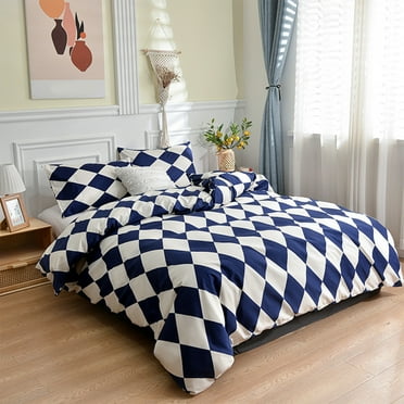 VBXOAE All-Season Twin Comforter Cover,Skin-Friendly Soft Polyester,Stylish Patterns,150x200cm,Easy Care Machine Washable Bedding