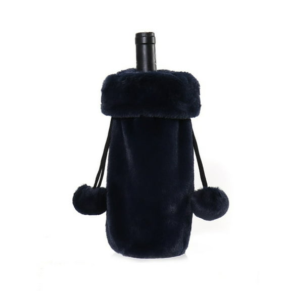 VBXOAE Christmas Wine Bottle Cover Bag White Wine Drawstring Bag Wine Gift Pouch for Christmas Party Home Table Decorations