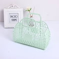 thumbnail image 1 of VBXOAE Foldable Mesh Plastic Storage Basket for Bathroom Kitchen and Travel Use Blue, 1 of 3