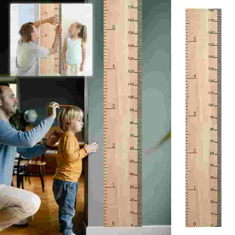 measuring child height growth chart wall