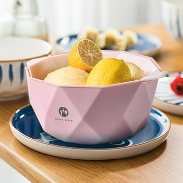 VBXOAE Kitchen Strainer Colander Bowl Set 2 in 1 Multipurpose Sink Strainer Sink Fruit Vegetable Basket Pink