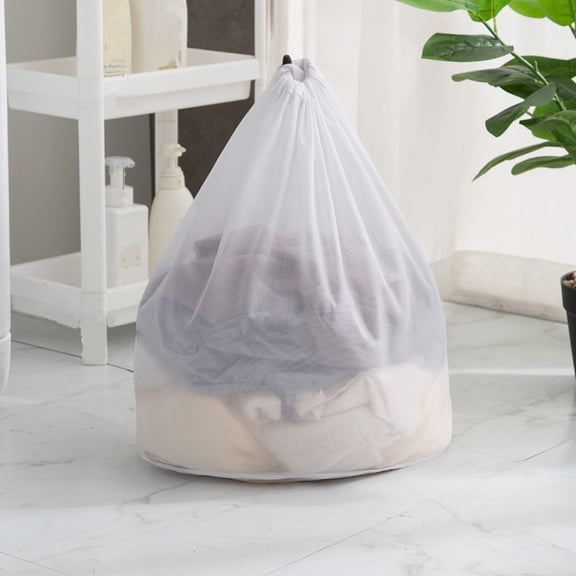 VBXOAE Large Mesh Laundry Bag with Drawstring,Heavy Duty Wash Bag for Delicates,Blankets,Towels,Dorm & Home Use,Medium