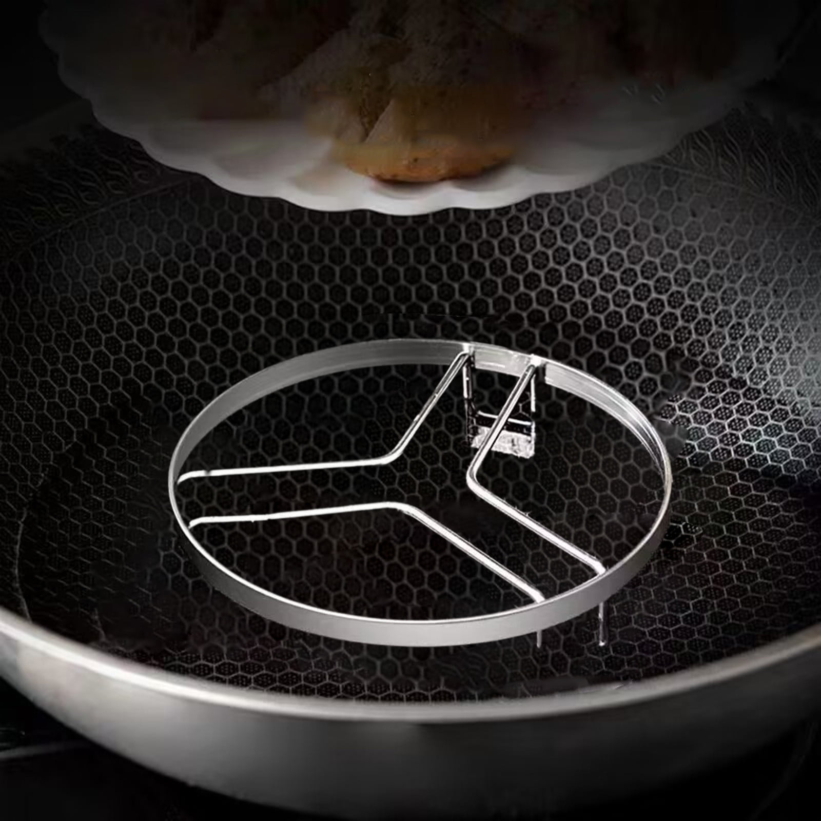 VBXOAE Multi Functional Stainless Steel Pot Rack with Heat Proof Mat ...