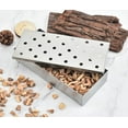 VBXOAE Outdoor BBQ Tools Box Sawdust BBQ Smoked Box Fruit Wood Charcoal Box Stainless Steel BBQ