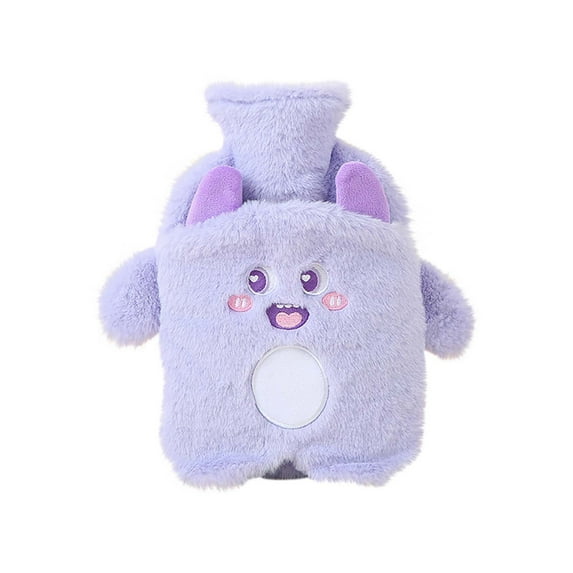 VBXOAE Portable Explosion-Proof Hot Water Bag with Protective Cover-Relieves Menstrual Cramps,Muscle Pain,and Insomnia-Cute Hand Warmer Adults Purple