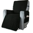 thumbnail image 1 of VBXOAE Recliner Chair Cover with 6 Pockets Design for Easy Transfer Soft and Comfortable Breathable Polyester Machine Washable Ideal for Pet Protection Keeps Chair Clean and Upholstery Fresh Black, 1 of 6