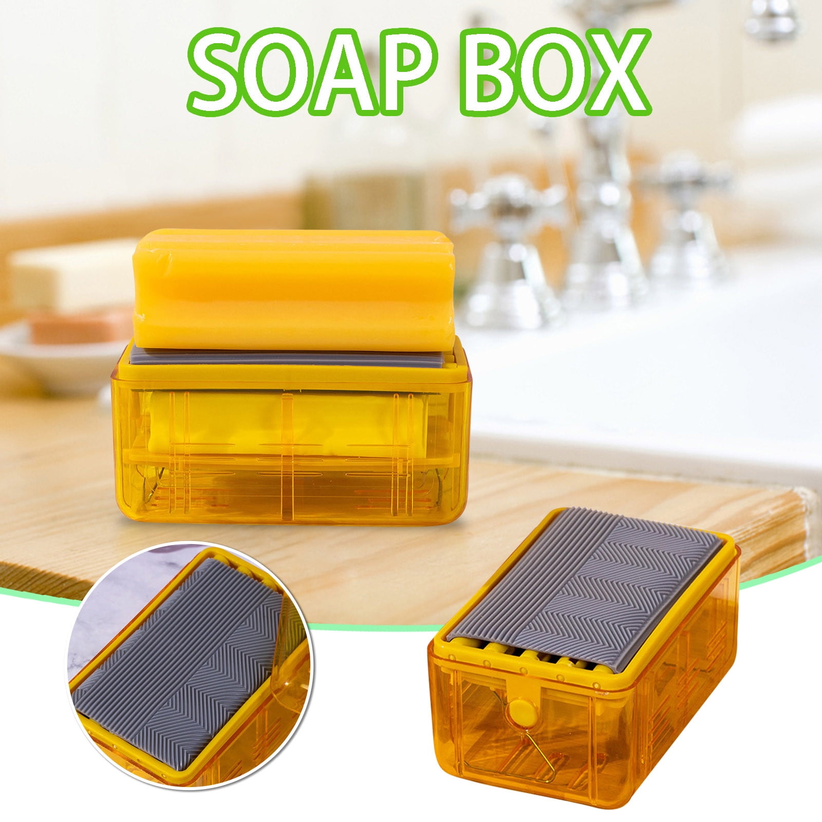 VBXOAE Soap Dish Soap Box for Countertop Bathroom Versatile Quick ...