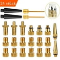 thumbnail image 1 of VBXOAE Stable Copper Bicycle Bike Pump Adapter Set 24PC Nozzles for Quick Emergency Use with Pumps or Compressors,Easy Install and Portable., 1 of 9