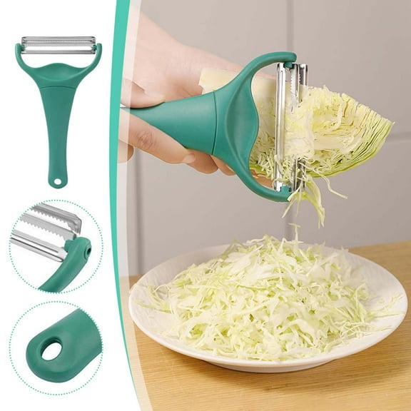 VBXOAE Stainless Steel Multifunctional Kitchen Peeler and Cabbage Shredder with Ergonomic Handle for Effortless Vegetable Peeling and Easy Storage