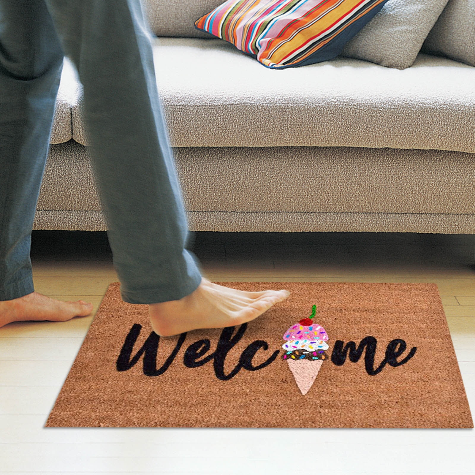 VBXOAE Summer Carnival Elem Ent Carpet Non Slip Entrance Mat Water