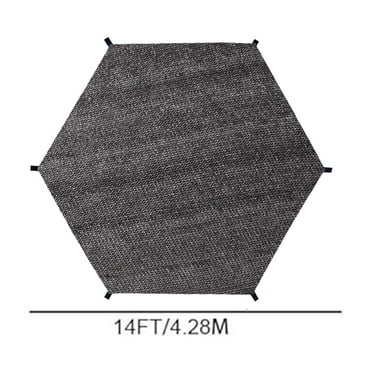 VBXOAE Trampoline Sun Shade Cover with Protection-Fits 8ft,10ft,12ft,14ft Trampolines,Easy Install,Prolonged Lifespan,Resistant,Outdoor Playground Accessory 14" Black