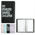 thumbnail image 1 of VBloom 100 Envelopes Money Saving Challenge, 100 Envelope Challenge Binder, Easy and Fun Way to Save $5,050, Savings Challenges Budget Book Binder with Cash Envelopes for Office, Home, School (Black), 1 of 9