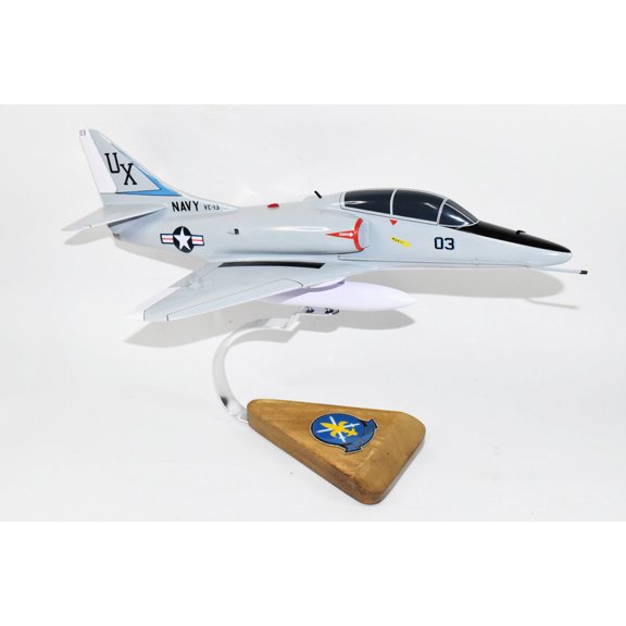 VC-13 Saints 1980s NAS Miramar TA-4J Model, 1/27th Scale, Mahogany, Navy