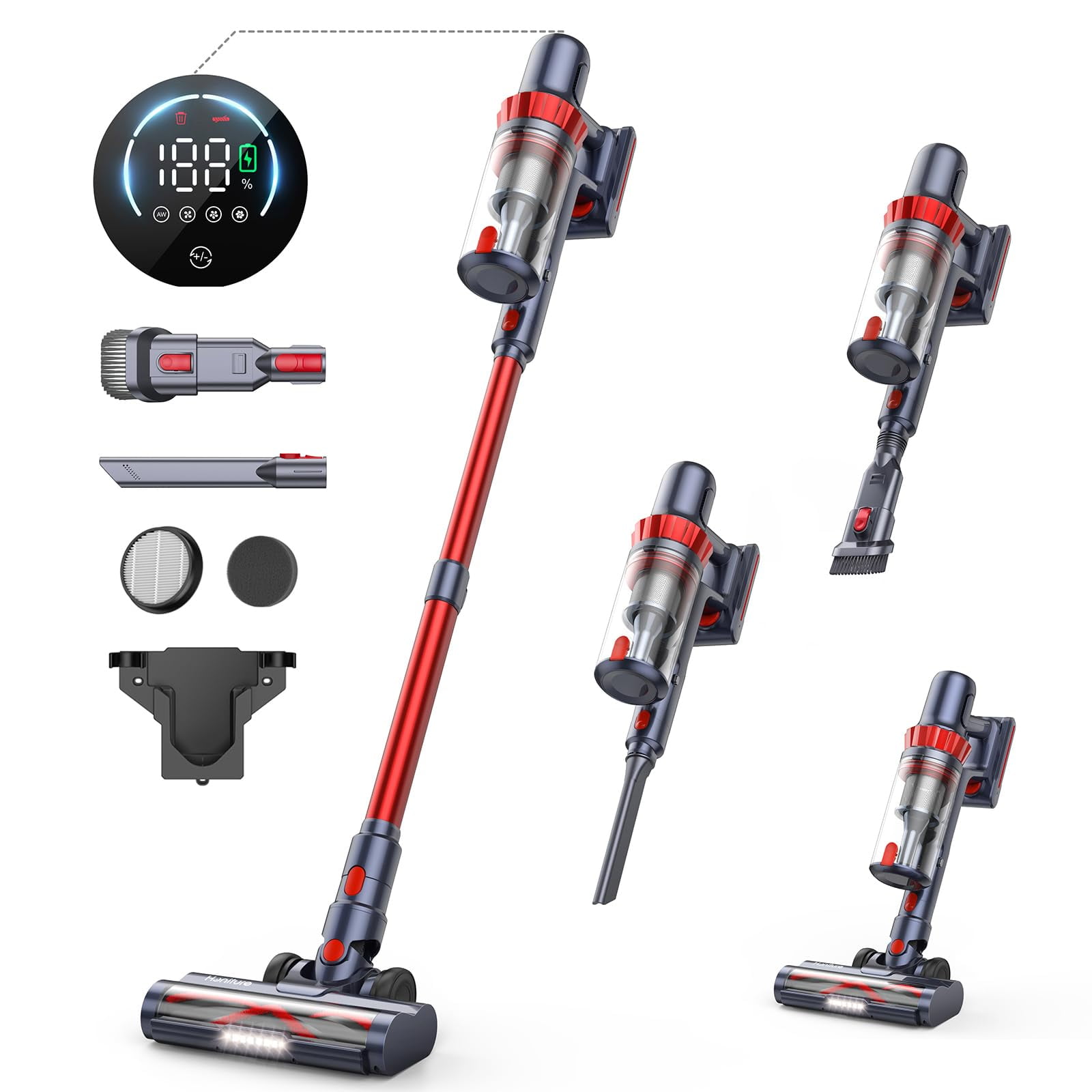 VC01 200㎡ Cordless Stick Vacuum Cleaners for Home MAX 38Kpa Carpet Floor Vacuum Cleaner