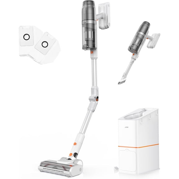 VC08 Pro Cordless Vacuum Cleaner with Auto-Empty Station Powerful Suction, 2.5L Large Dust Bag, 3 in 1 Clean Staion, Rechargeable, Stick for Pet Hair, Carpets & Hardfloor