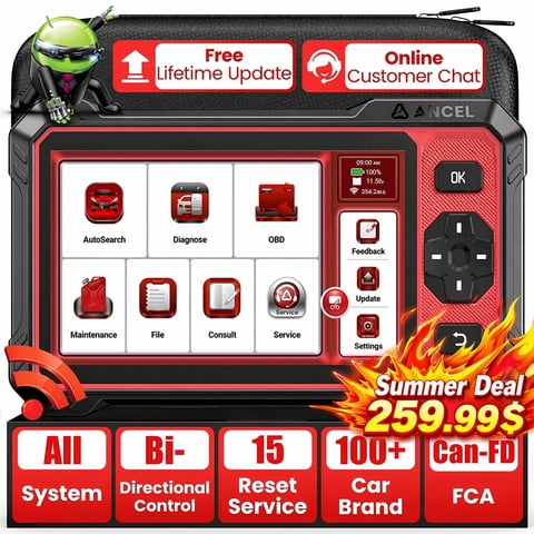 ANCEL DS410 Lite Bidirectional Wireless OBD2 Scanner Diagnostic Tool, 15+ Reset Services Full System Diagnostic Tool, 24-hour Real-time Online Chat, Free Lifetime WiFi Update