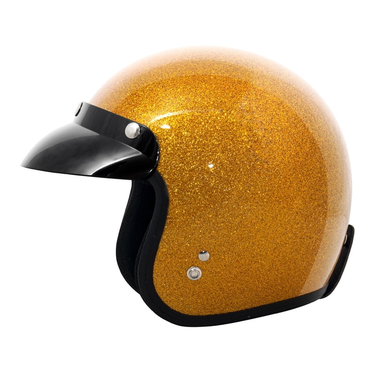 gold 3 4 motorcycle helmet V85C Metallic Carbon fibre Weight Troy Lee Designs D4 Composite