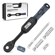 VCAN ACTIVE 3/8 Drive Cr-Mo Digital Torque Wrench, 5.02-99.6 ft.lb,  2% Acc. with Buzzer & LED Notification