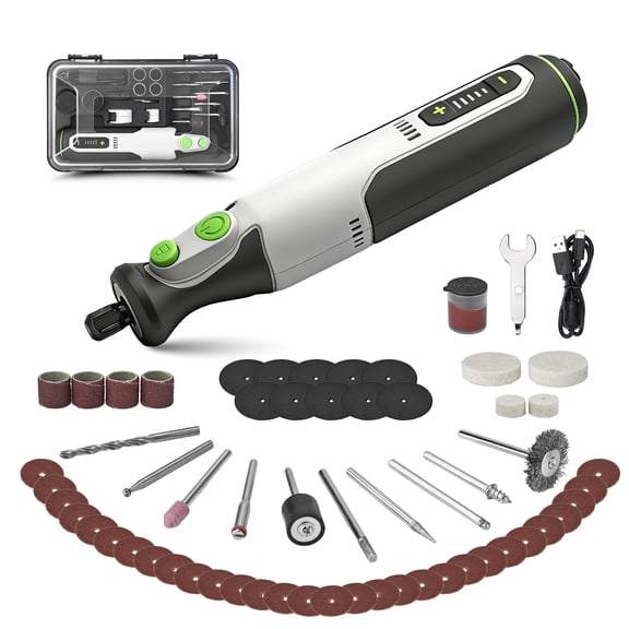 VCAN ACTIVE Cordless Rotary Tool Kit Engraving Pen with 5 Variable Speed 8000-31000RPM, 7.2V Power, 60 Accessories, for Sanding, Polishing, Drilling, Carving, Finishing & DIY Crafts
