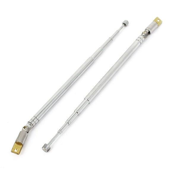 VCD FM Radio TV Universal 338mm 13.3" 5 Sections Telescopic Aerial Antenna 2PCS