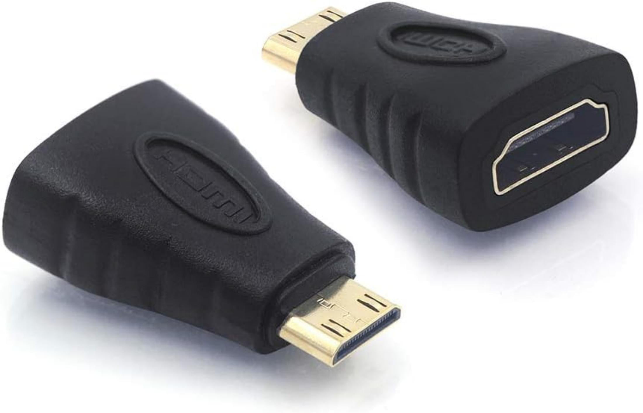 VCELINK 2-Pack HDMI Adapter, Gold Plated 4K Mini HDMI Male to Female for Raspberry Pi, DSLR, Camcorder