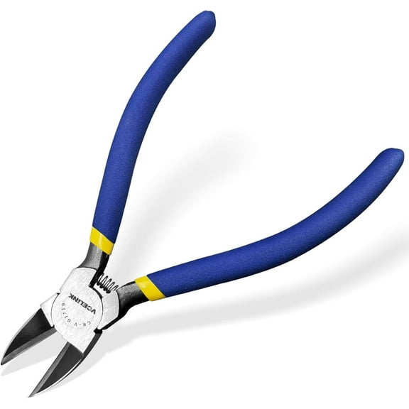 VCELINK 6-inch Wire Cutter, CR-V Steel Small Flush Cutter for Floral, Jewellery and DIY Model Making, 1 Pack