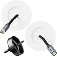 thumbnail image 1 of VCELINK In Wall Cable Management Kit with Hole Saw Drill Attachment, Hide TV Cords Wall Mount, White, 2-Pack, 1 of 9